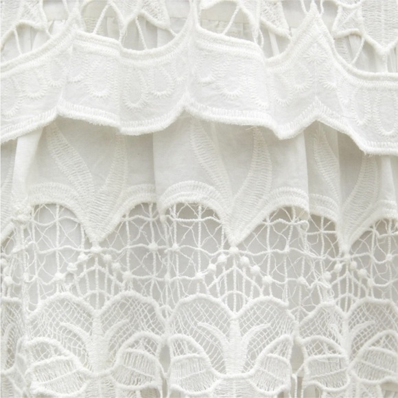 Farm Rio Off-White Richelieu Midi Dress NEW - Picture 8 of 11